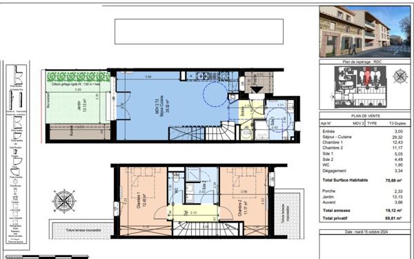 Appartement à vendre    3 pièces • 70,69 m2 Castelginest