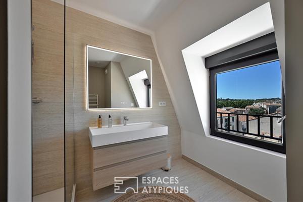 Duplex en dernier étage avec terrasses, vue, ascenseur et garage