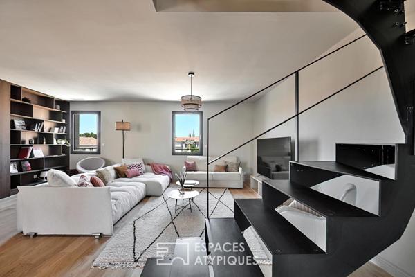 Duplex en dernier étage avec terrasses, vue, ascenseur et garage