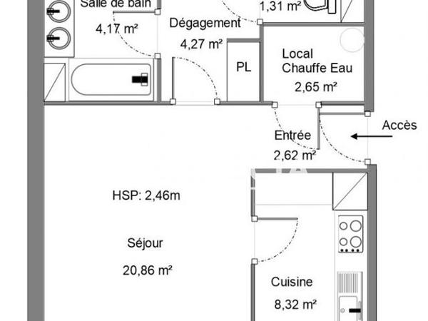 Location Appartement 3 pièces 65.6 m² - 84 ROUTE DE ST GILLES Nimes 30900