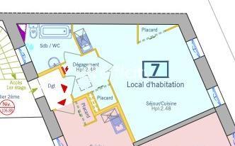 Appartement 1 pièce - 34 m² Exclusivité efficity