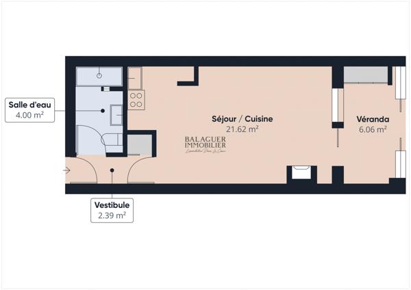 Le brusc (83140) LE BRUSC Appartement 34m² - Cheminée et Loggia - Lumineux et Idéalement Situé -