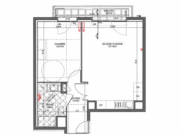 Appartement
         2 pièces
        - 43 m² Exclusivité 199 000 € *