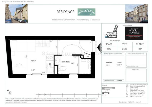 Studio à vendre 18 m² Agen