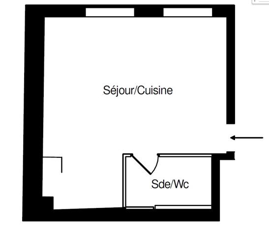 A vendre - appartement avec vue - 24 m² - 75001 - Paris - Place Dauphine