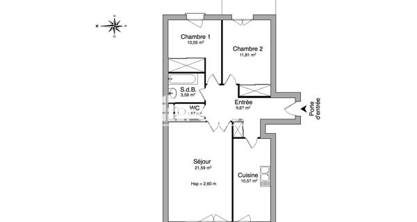 Location Appartement 3 pièces 68.05 m² - Clermont-ferrand 63000