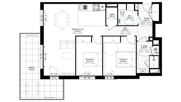 Appartement (neuf) à vendre 3 pièces 75 m² Challes-les-Eaux