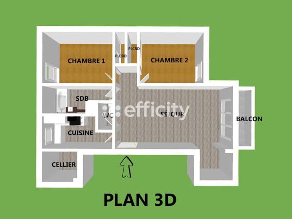 Appartement 3 pièces - 64 m² Exclusivité