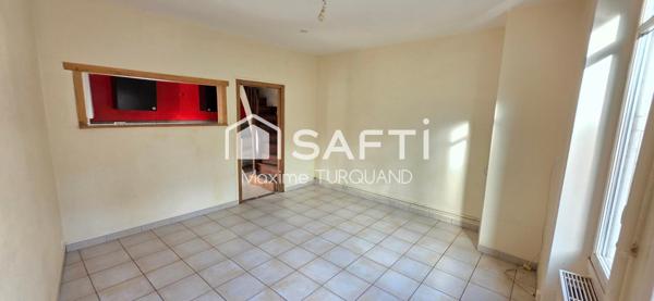 Maison 57m², 2 chambres, à rénover.