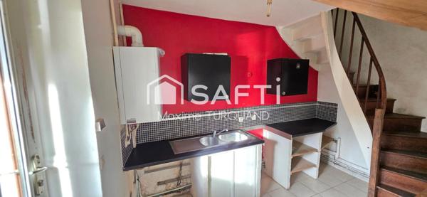 Maison 57m², 2 chambres, à rénover.