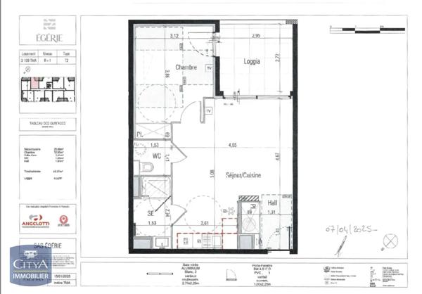 Appartement à louer 2 pièces 45.97m² Béziers (34500)