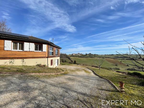 Tauriac (81630) Maison bois avec magnifique vue et ses 6210 m² de terrain