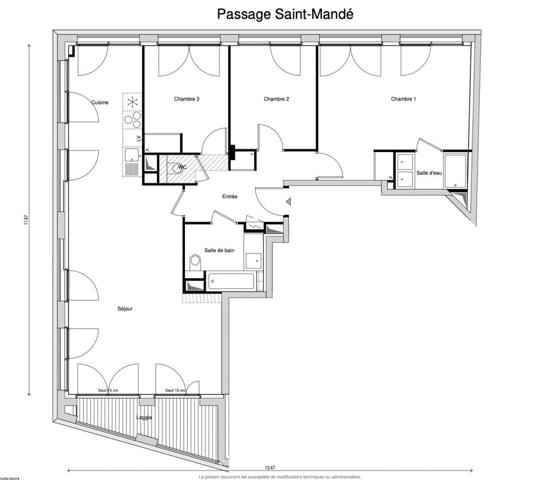 Appartement à vendre 4 pièces 106 m² Paris 12