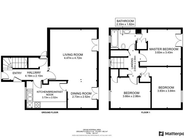 Maison
         4 pièces
        - 90 m² Exclusivité 309 900 € *