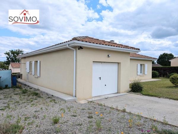 EN LOTISSEMENT, CHARMANT PAVILLON INDÉPENDANT PLAIN PIED DE 2003, GARAGE, TERRASSE ET JARDIN