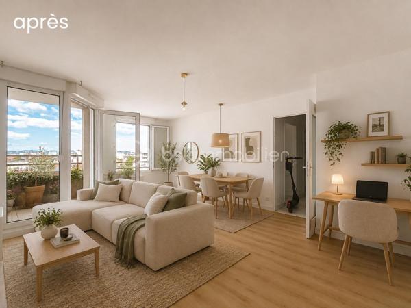 Alisson GREMBER vous présente en vente interactive ce beau 2 pièces de 50,50 m² Carrez, entièrement rénové en septembre 2025, situé au 5e étage sur 6 avec ascenseur, dans une résidence bien entretenue de 1993, au cœur du secteur de Maisons Neuves à Villeurbanne, à la limite de Lyon 3e.

OPEN HOUSE : VISITE LIBRE LE SAMEDI 17 OCTOBRE 2026 ENTRE 10H00 ET 13H00
Découvrez ce joli 2 pièces lumineux et sans vis-à-vis, de 50.5 m² carrez, situé au 5e étage sur 6 avec ascenseur, comprenant une entrée avec placard, un séjour spacieux orienté Sud-Ouest donnant sur un balcon avec vue dégagée sur Fourvière, une cuisine aménagée indépendante, une chambre avec placard, une salle de bain, WC indépendant.
Un garage fermé en sous-sol complète ce bien.
Location facile, aucune vacance locative, idéal pour jeune actif ou étudiant.
Proche transports : à 5 mn du tramway T6 St-Exupéry Jaurès et T3 Reconnaissance-Balzac, proche du TB12, à 15 mn à pied de la gare Part-Dieu.
Copropriété de 1993.
Charges de copropriété : 85 EUR / mois incluant notamment l'eau froide. 
Bien soumis au régime de la copropriété. Copropriété de 50 lots d’habitation. (Aucune procédure en cours) 
Taxe foncière : 969 EUR / an. DPE : C

ATOUTS : Belle copropriété, lumineux, calme, sans vis-à-vis, grand balcon, proche transports, commerces et écoles, accès rapide gare Part-Dieu.

Mise à prix : 168 000 EUR dont Honoraires d'agence 6750 EUR charge vendeurs. 

***** ESTIMATION GRATUITE ! Vous souhaitez VENDRE votre bien ? Faites-moi confiance pendant 1, 2 ou 3 mois. Solution de vente innovante en vente interactive ou en vente classique. BSK Immobilier - https://bskimmobilier.com/alisson-grember-11647 - https://alissongremberimmobilier.com/ 
Devenez apporteur d’affaires et gagnez 10% de la commission, téléchargez l’application MARECO, code parrain : 218802 – Alisson Grember.