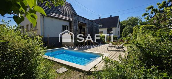 Maison familiale avec piscine -138 m², 3/4 chambres - Jardin arboré - Sélestat