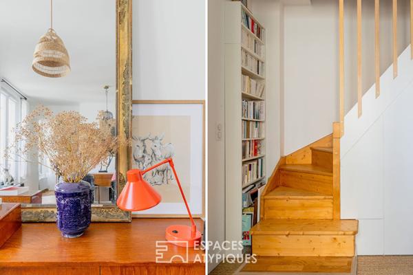 Duplex baigné de lumière à deux pas du marché d’Aligre