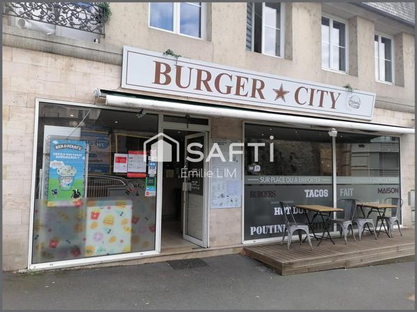 Fond de commerce pour activité de restauration rapide avec appartement inclus