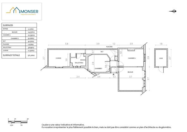 Appartement Paris 75017 Batignolles 3 pièces 57 m2