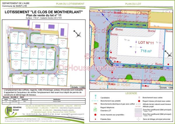 Terrain à vendre de 718 m²