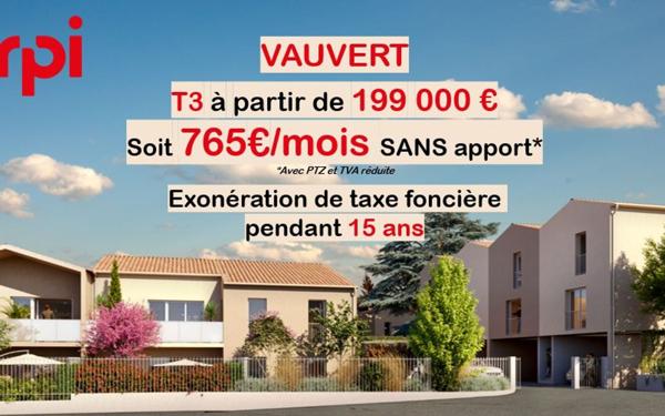 Appartement à vendre    3 pièces • 63,70 m2 Vauvert