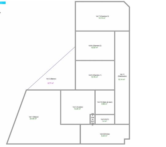 Villeurbanne (69100) Appartement T4 de de 98m2 av balcon- a 15 mn a pied DOUA, INSA, CPE, IUT lyon + Cave et box fermé - Dispo !