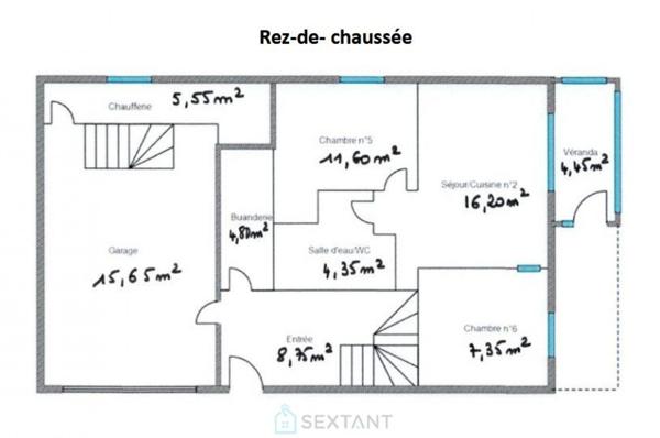 Maison 8 pièces (2 logements) avec jardin, parking