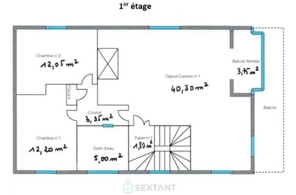 Maison 8 pièces (2 logements) avec jardin, parking