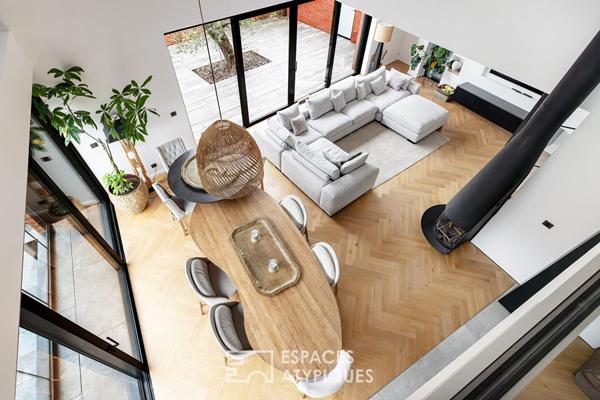 Villa d’architecte contemporaine entre lumière et transparence en plein coeur de ville