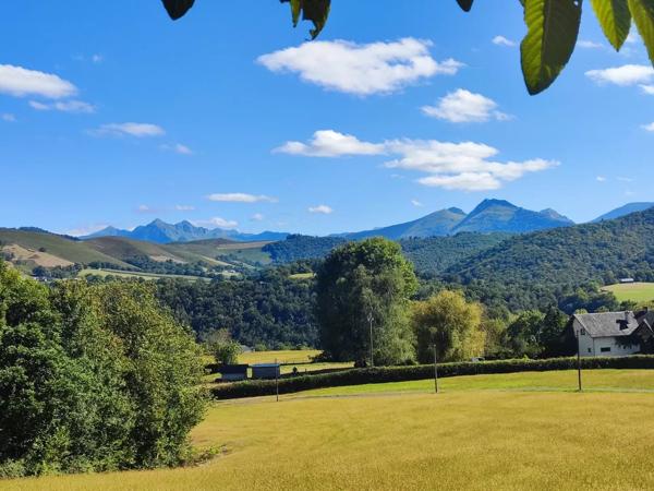 Maison de campagne avec vue imprenable sur les Pyrénées avec jardin et piscine