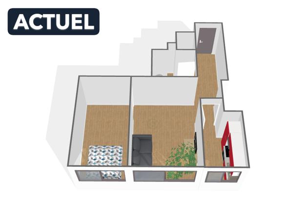 Appartement 2 pièces - 44 m² Exclusivité efficity