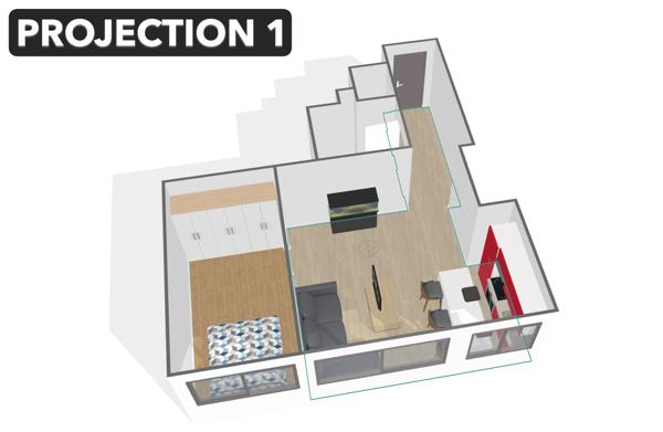 Appartement 2 pièces - 44 m² Exclusivité efficity