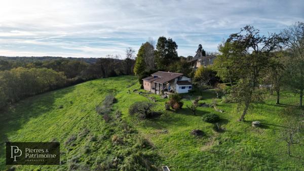 Sos (47170) Presbytère en pierre sur 2ha de terrain