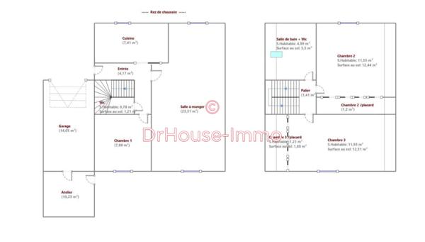 Maison à vendre 4 pièces de 80 m²