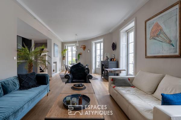 Maison de ville du XIXe siècle : Rénovation contemporaine et bureau indépendant
