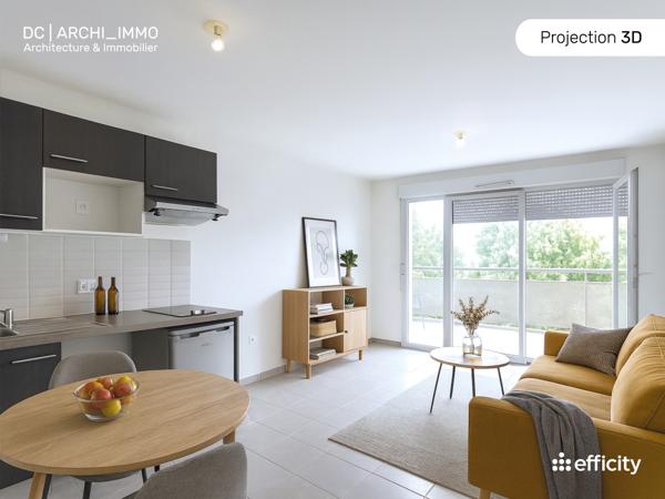 Appartement 2 pièces - 40 m² Exclusivité efficity