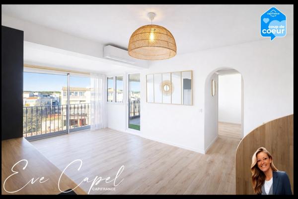 Appartement à vendre 3 pièces LE GRAU D'AGDE (34), DUPLEX T3 dans résidence Première Ligne, entièrement rénové + climatisation