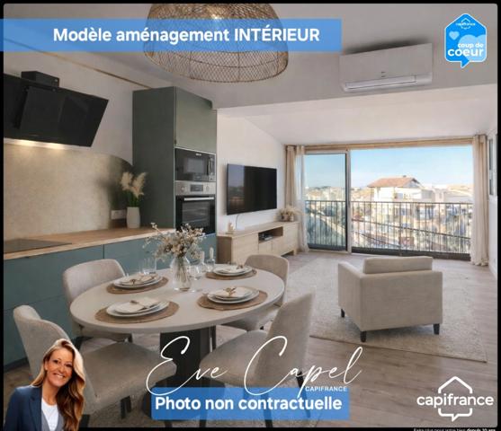 Appartement à vendre 3 pièces LE GRAU D'AGDE (34), DUPLEX T3 dans résidence Première Ligne, entièrement rénové + climatisation
