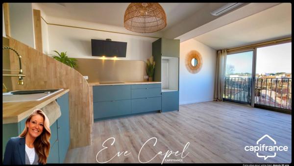 Appartement à vendre 3 pièces LE GRAU D'AGDE (34), DUPLEX T3 dans résidence Première Ligne, entièrement rénové + climatisation