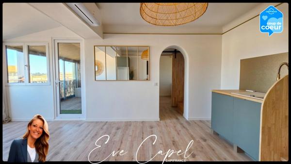 Appartement à vendre 3 pièces LE GRAU D'AGDE (34), DUPLEX T3 dans résidence Première Ligne, entièrement rénové + climatisation