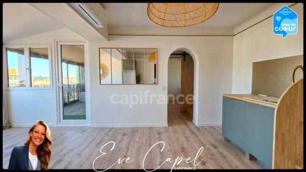 Appartement à vendre 3 pièces LE GRAU D'AGDE (34), DUPLEX T3 dans résidence Première Ligne, entièrement rénové + climatisation