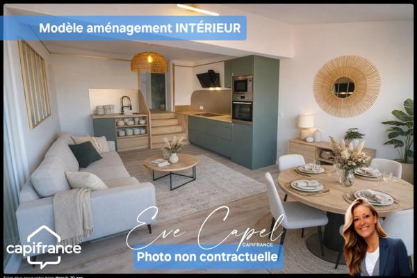 Appartement à vendre 3 pièces LE GRAU D'AGDE (34), DUPLEX T3 dans résidence Première Ligne, entièrement rénové + climatisation