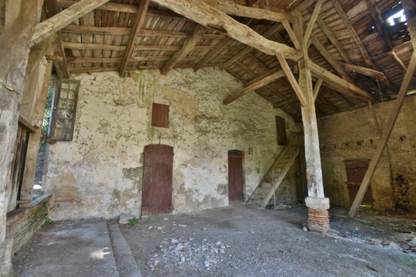 Dpt Lot et Garonne (47), à vendre DAMAZAN corps de ferme en pierres 275m2 maison, grange, maison de palefrenier