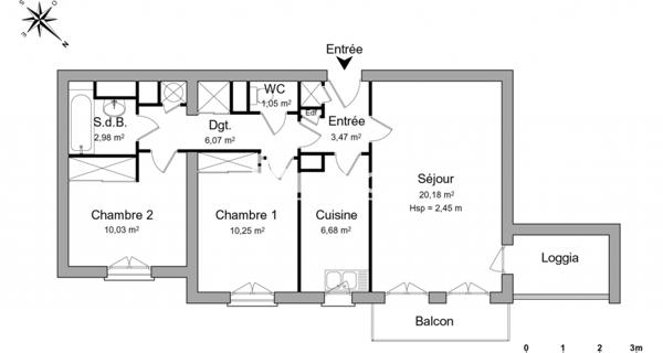 Location Appartement 3 pièces 60.71 m² - Rosny-sous-bois 93110