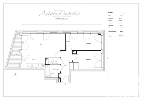 Appartement à vendre 3 pièces 69 m² Paris 12