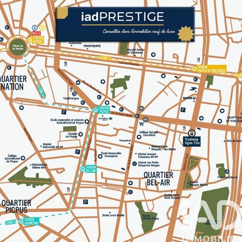 Appartement à vendre 3 pièces 69 m² Paris 12