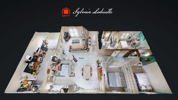 Maison de 113 m2 sur 1483 m2 de terrain plat