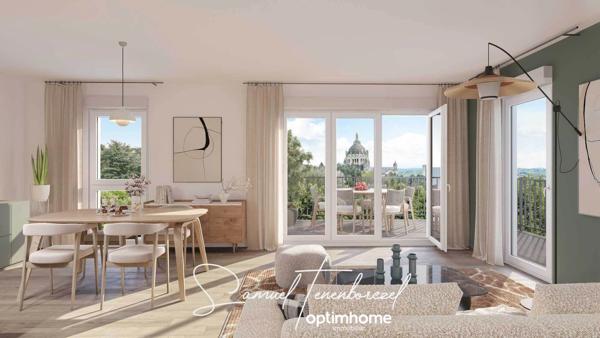 appartement T3 neuf avec terrasse et vue Basilique – Lisieux (14100)
