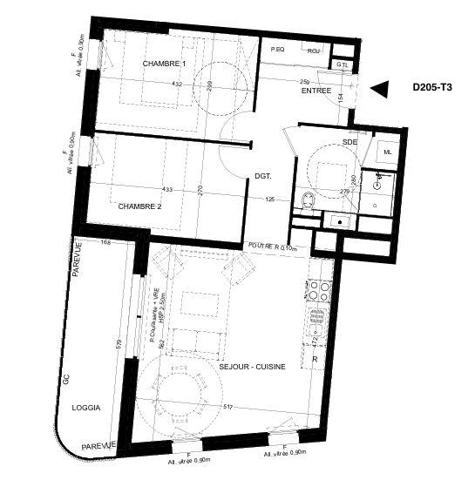 Appartement à vendre 3 pièces 61 m² La Rochelle